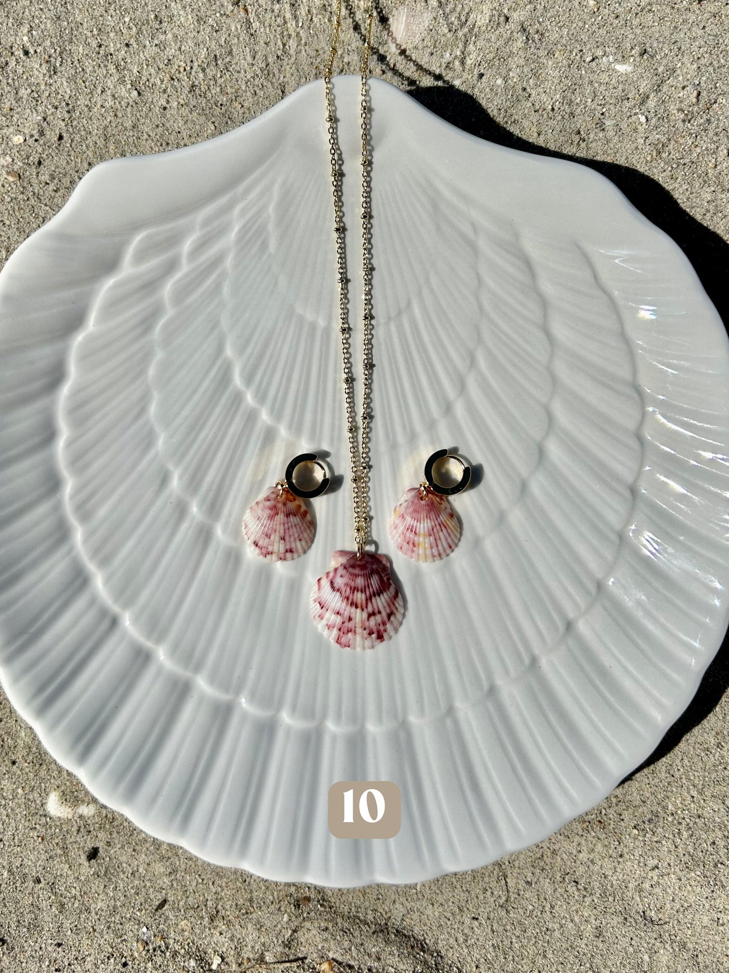 Dainty Gold Mermaid Necklace with Earrings Set