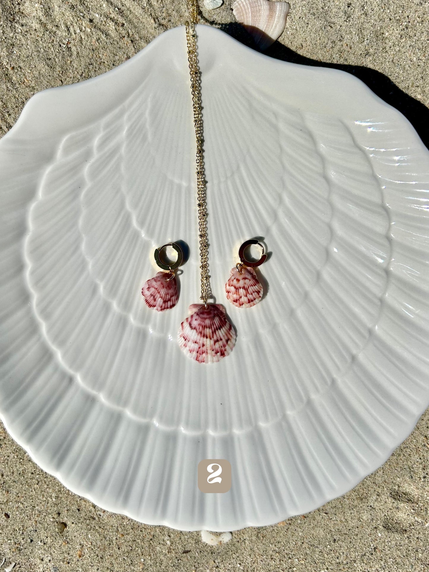 Dainty Gold Mermaid Necklace with Earrings Set