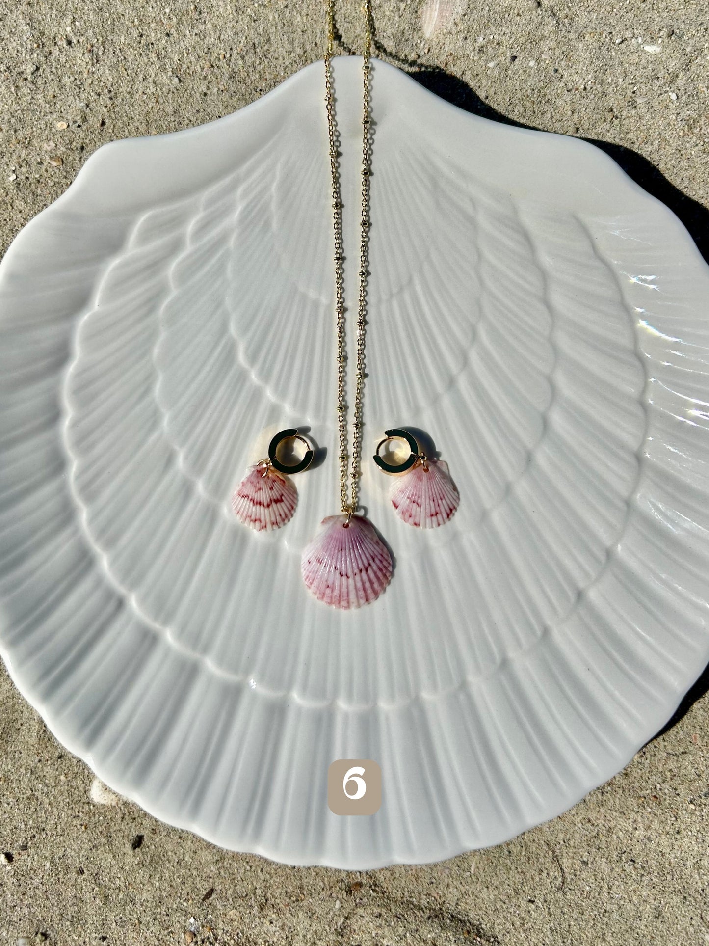 Dainty Gold Mermaid Necklace with Earrings Set