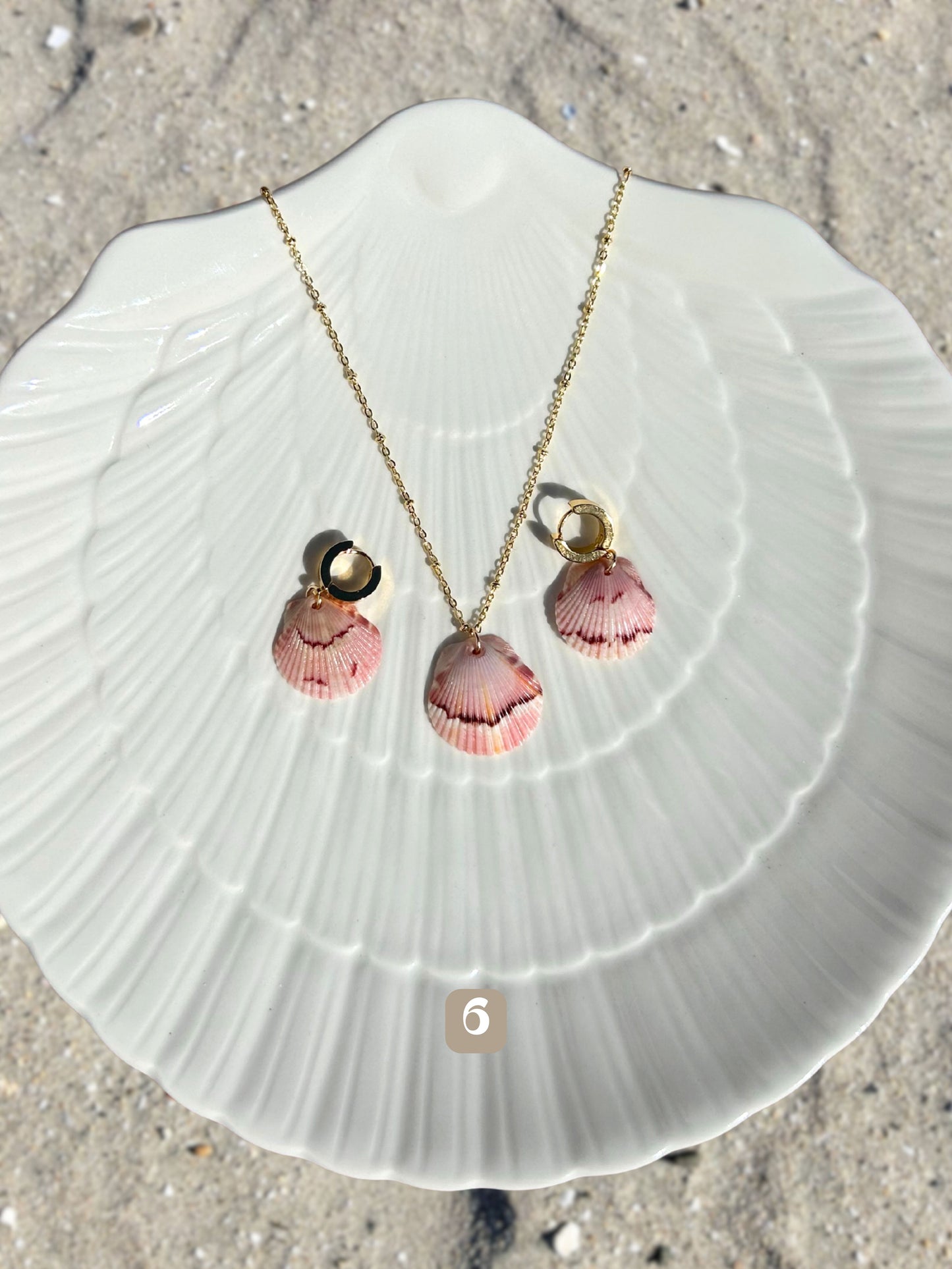 Dainty Gold Mermaid Necklace with Earrings Set