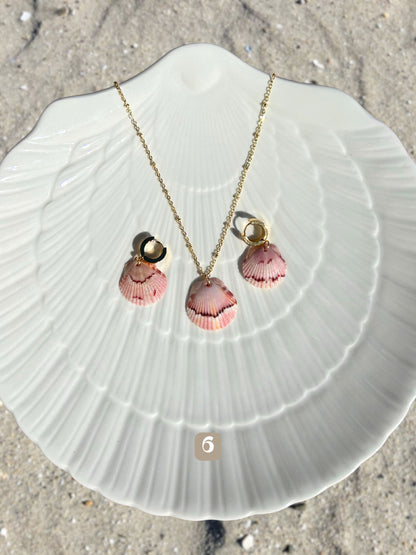 Dainty Gold Mermaid Necklace with Earrings Set