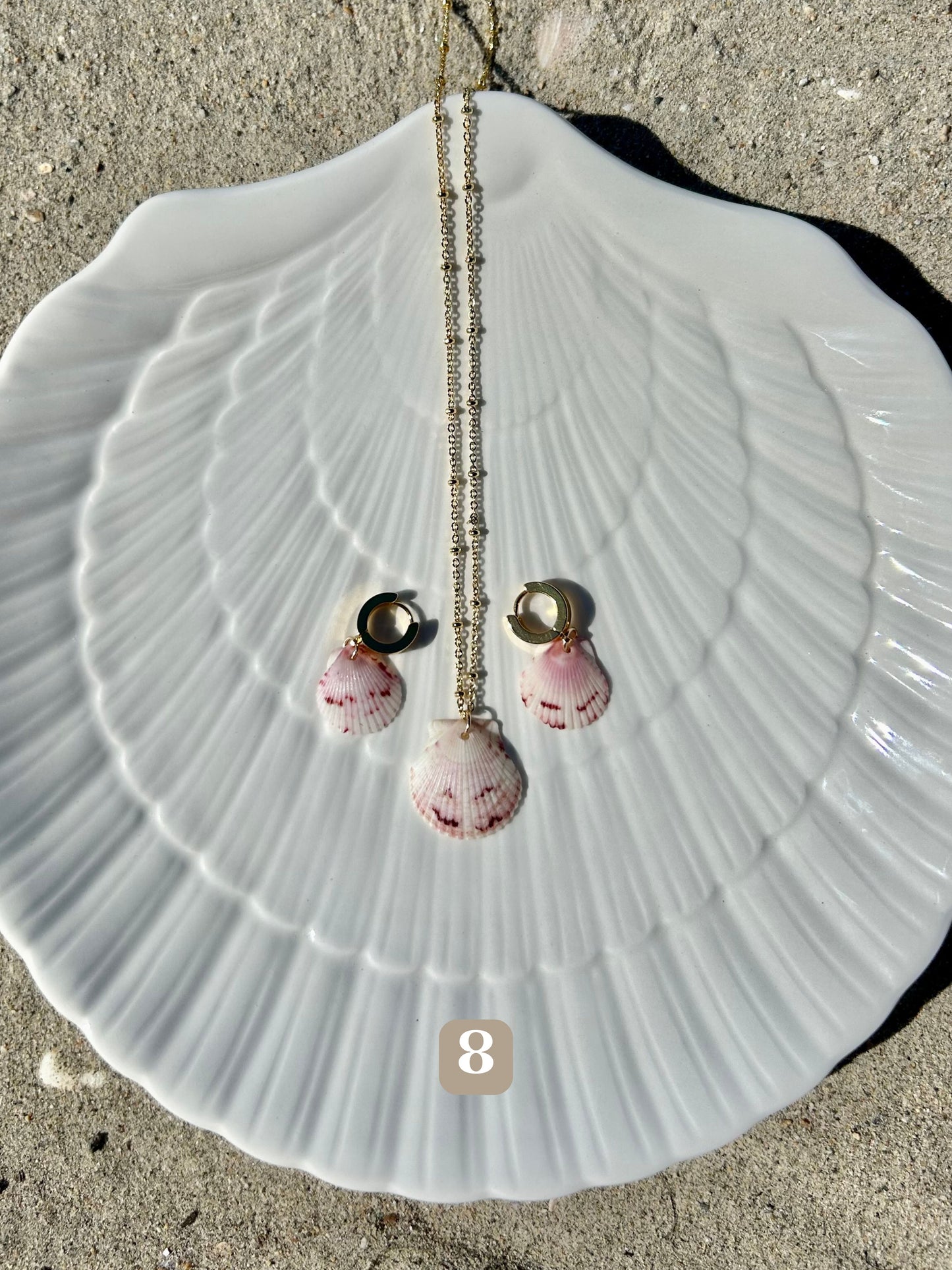 Dainty Gold Mermaid Necklace with Earrings Set