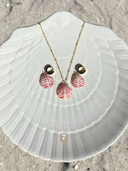 Dainty Gold Mermaid Necklace with Earrings Set