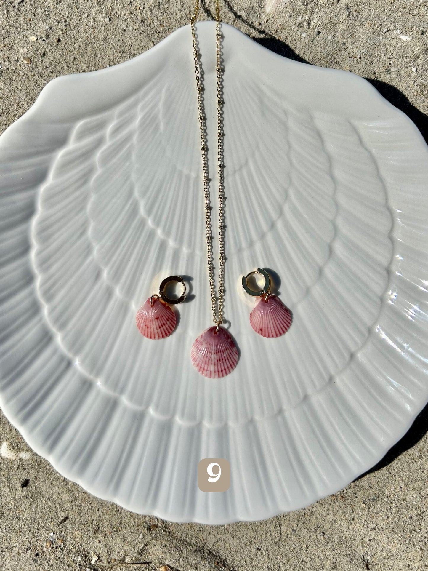 Dainty Gold Mermaid Necklace with Earrings Set