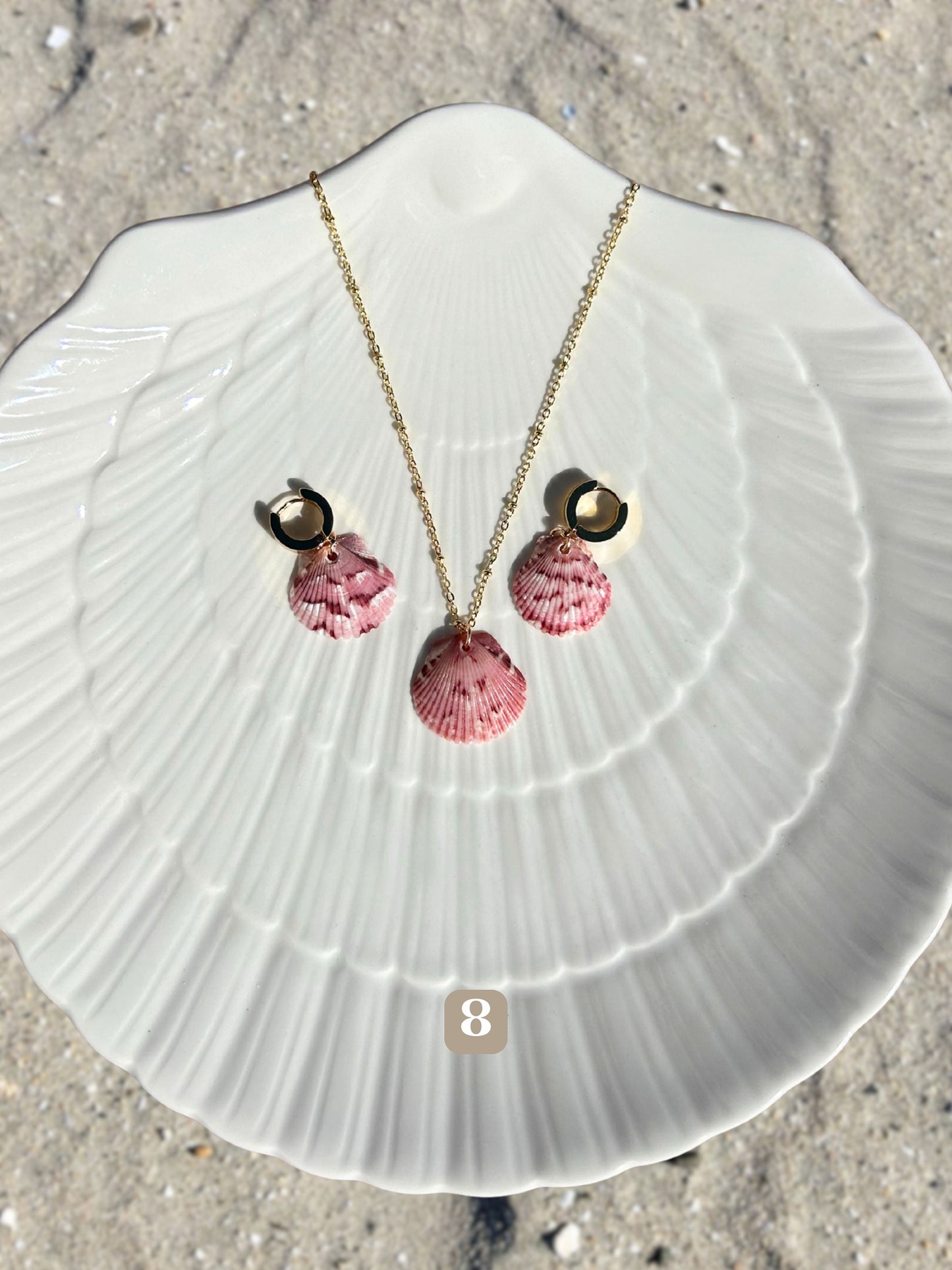 Dainty Gold Mermaid Necklace with Earrings Set