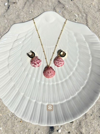 Dainty Gold Mermaid Necklace with Earrings Set