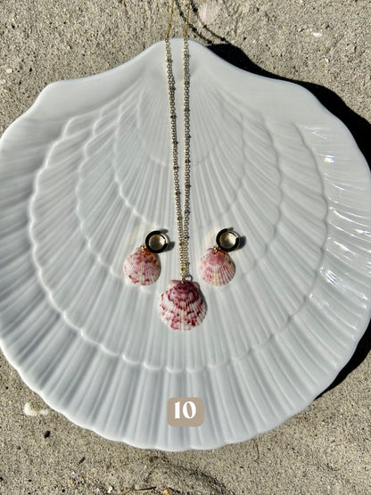 Dainty Gold Mermaid Necklace with Earrings Set