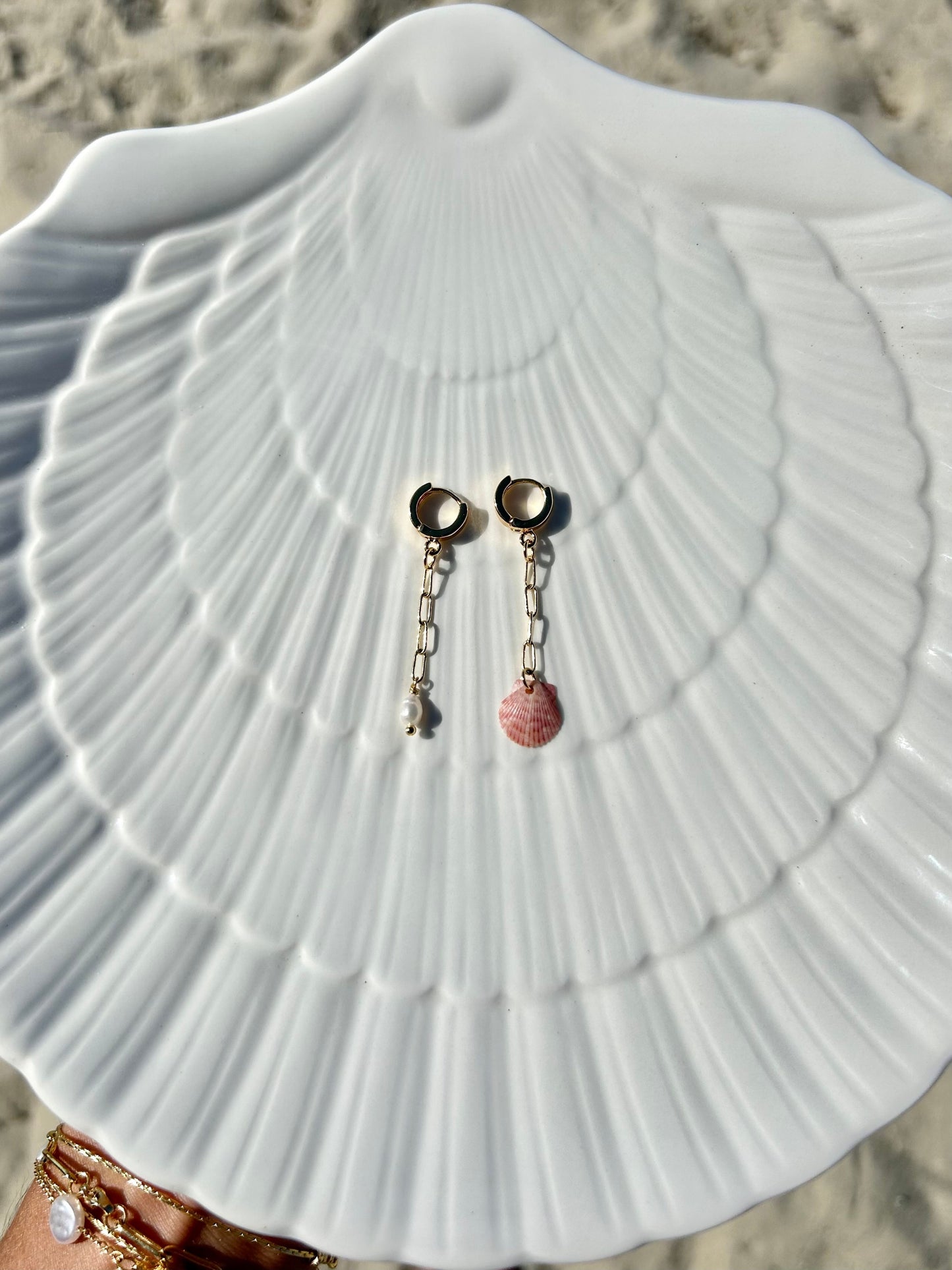 Dainty Gold Mermaid Dangle Earrings