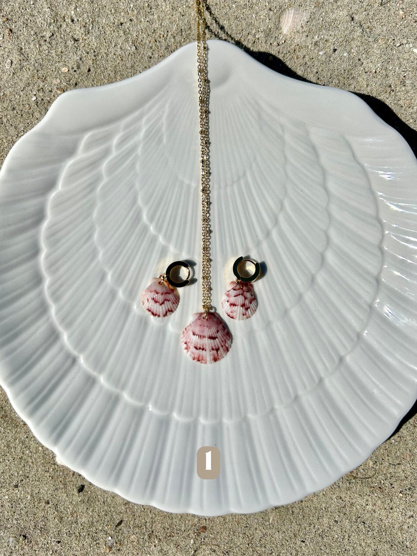 Dainty Gold Mermaid Necklace with Earrings Set