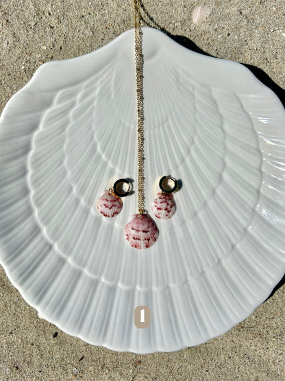 Dainty Gold Mermaid Necklace with Earrings Set
