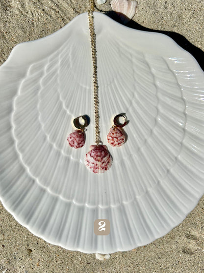 Dainty Gold Mermaid Necklace with Earrings Set