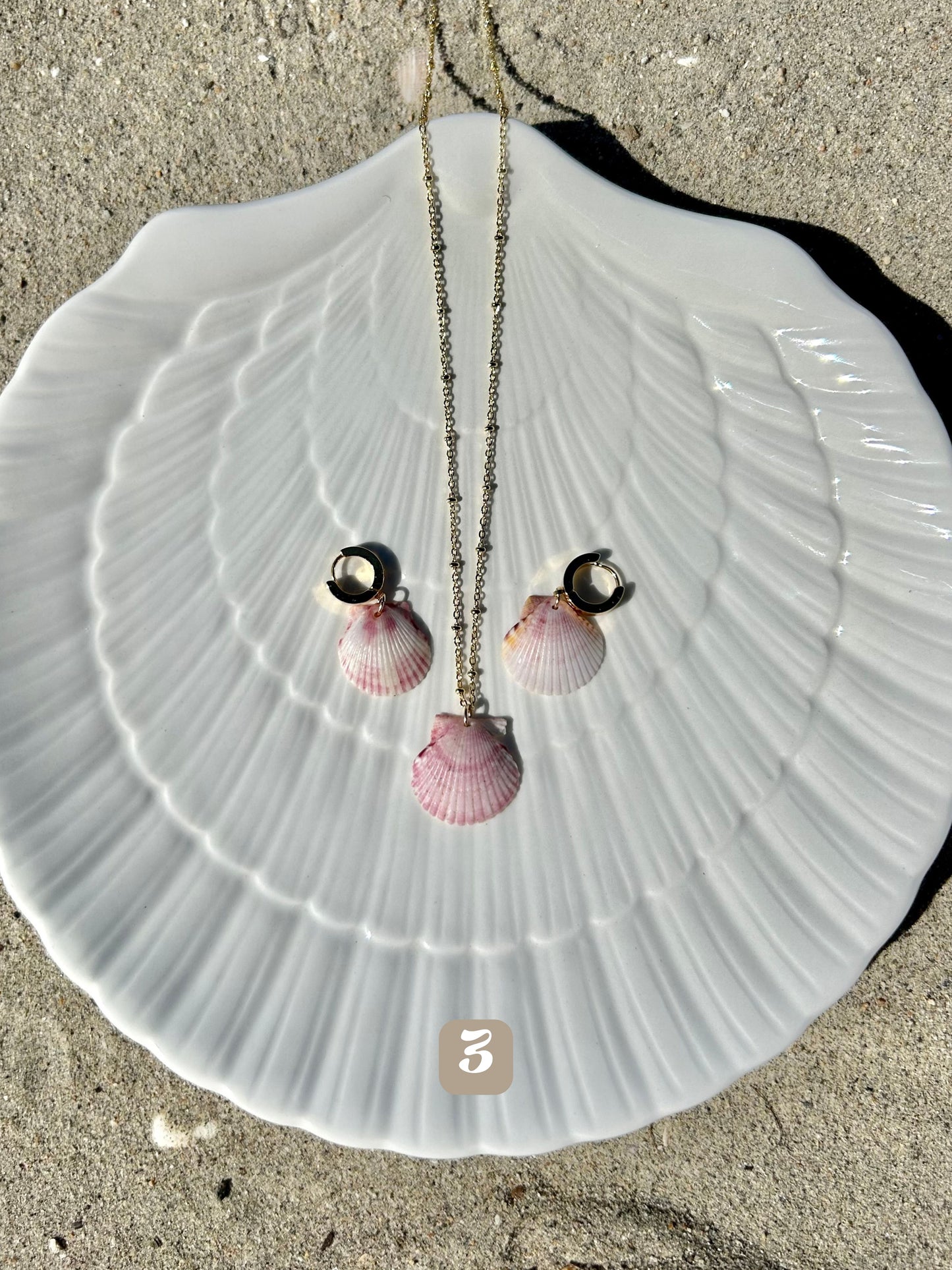 Dainty Gold Mermaid Necklace with Earrings Set