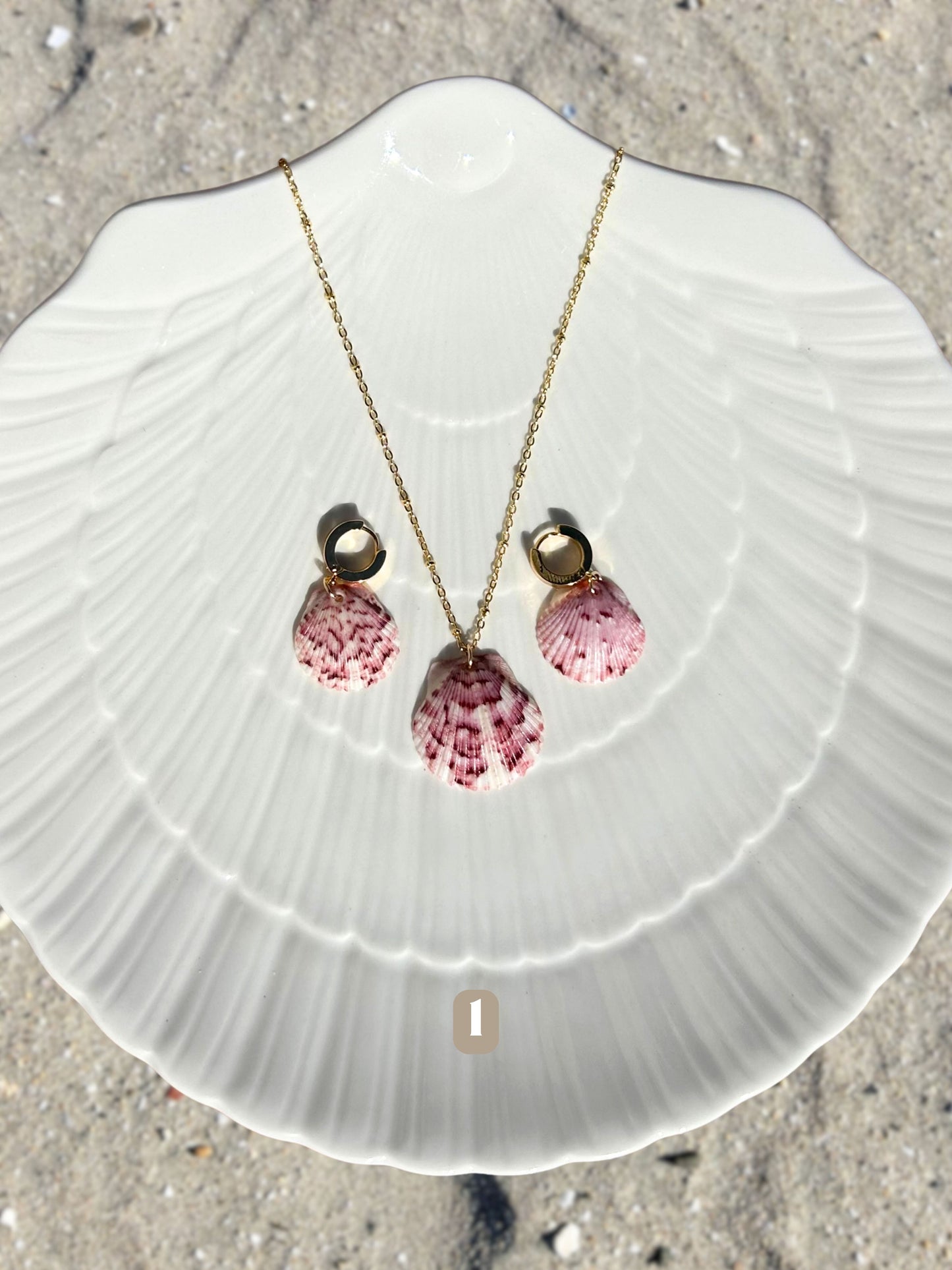 Dainty Gold Mermaid Necklace with Earrings Set