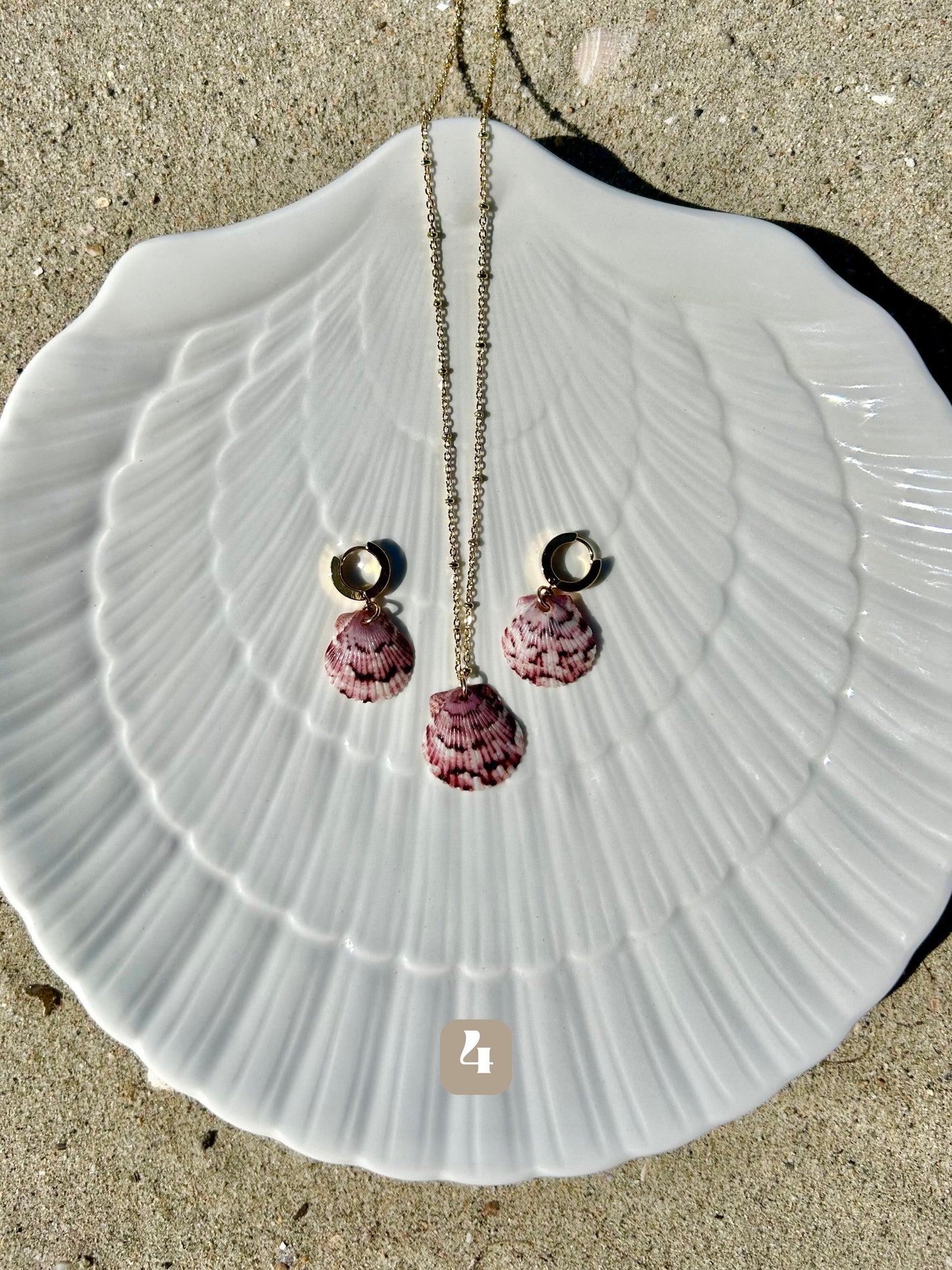 Dainty Gold Mermaid Necklace with Earrings Set