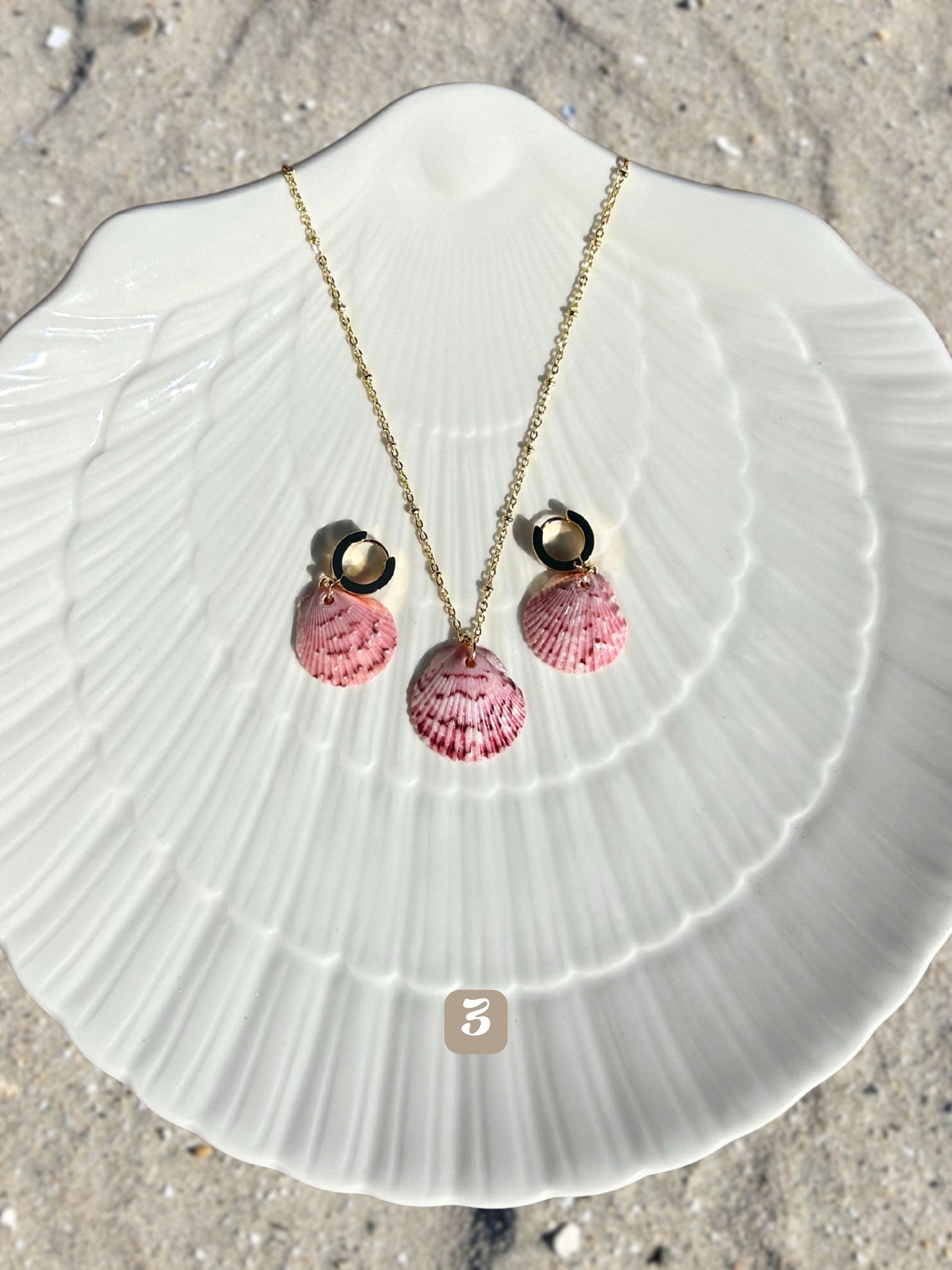 Dainty Gold Mermaid Necklace with Earrings Set